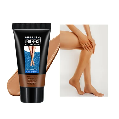 Vista 11 de Maquillaje de piernas impermeable sin transferencia, brillo medio, 1 oz, cobertura de venas de piernas, maquillaje para cubrir cicatrices de piernas