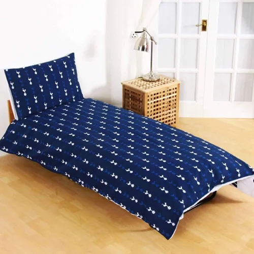 Vista 2 de Tottenham Hotspur Juego de funda de edredón reversible oficial con funda de almohada (azul marino/blanco)