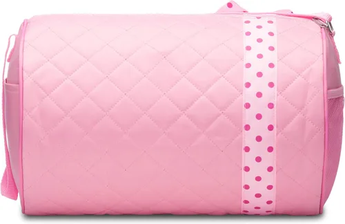 Vista 4 de Bolsa de lona acolchada con lazo para niñas, Rosado