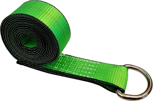 Vista 25 de Mega Cargo Control 1 paquete de correas de lazo de anillo D, amarres de remolque negros de 2 pulgadas para ensamblajes de elevación de ruedas