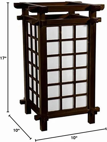 Vista 2 de Red Lantern Lámpara Ido de 17", palisandro Nogal