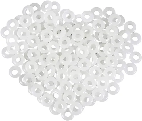 Vista 8 de rockcloud Cuentas sueltas con forma de corazón de Rondelle con forma de agujero grande, para pulseras europeas para hacer joyas