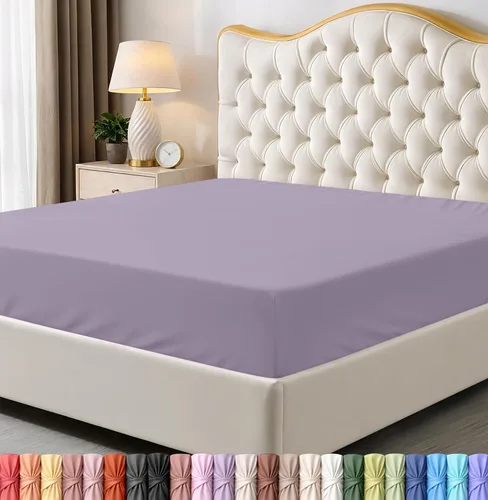 Vista 16 de Utopia Bedding - Paquete a granel de 2 sábanas bajeras ajustadas de microfibra cepillada suave con bolsillos profundos, resistentes al encogimiento