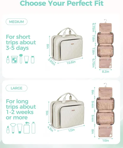 Vista 6 de Bolsa de Aseo BALHLHG, Beige, M, Moda