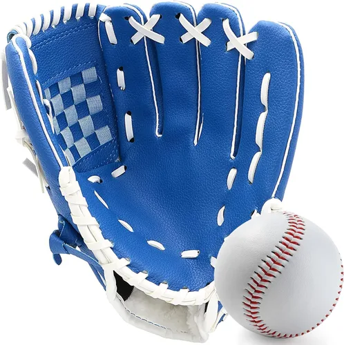 Vista 11 de Guante de béisbol, guante de béisbol y sóftbol, diseño ergonómico, guante cómodo y duradero para niños, jóvenes, adultos, entrenamiento