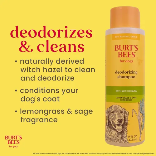 Vista 2 de Burt's Bees for Pets Champú desodorante para perros, citronela y salvia, 16