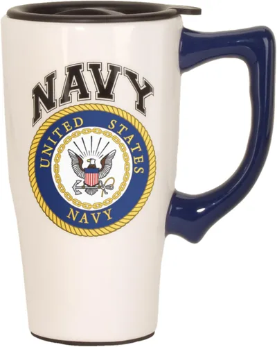 Vista 9 de Spoontiques - Tazas de viaje de cerámica - Taza de la Fuerza Aérea - Bebidas calientes o frías - Regalo para los amantes del café