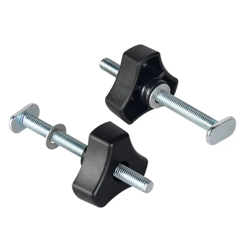 Vista 5 de Toolcool M8 - Kit de perillas para riel en T, tornillos de ranura en T de 4 pulgadas con arandelas, accesorios de riel en T para plantillas