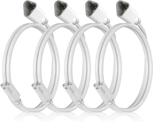 Vista 13 de Paquete de 4 cables de conexión hembra a hembra de 2 pies para luz LED T5 T8 de tienda