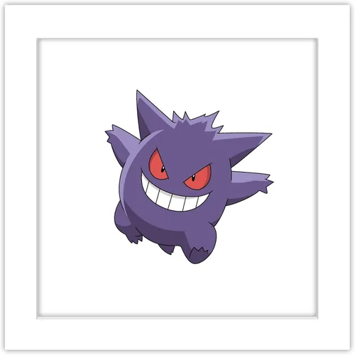 Vista 11 de Gallery Pops Pokemon - Arte de pared de Gengar, versión enmarcada negra, 12 x 12 pulgadas