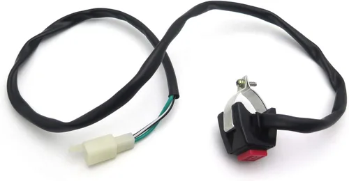 Vista 8 de SMT moto- universal Rojo 7/8" manubrio Engine Stop Buttom Kill Cortar Stop Switch botón utilizar en motocicletas ATVs Scooters Motos de nieve