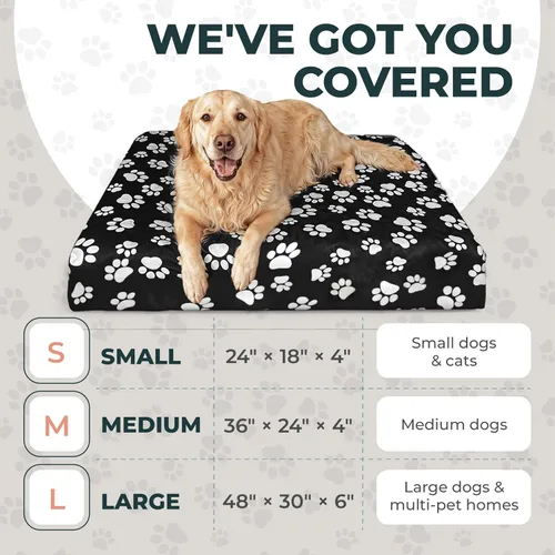 Vista 6 de DUKE&LEFTY Furever - Funda para cama para perros, suave y elástica, universal, fácil de quitar (sin cremallera), color negro, pequeño