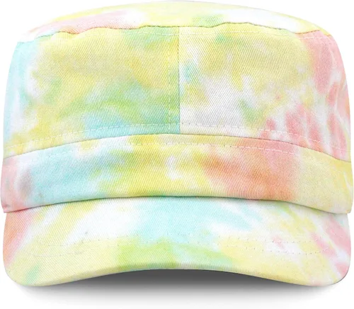 Vista 11 de The Hat Depot Cadet Military Army - Gorra de béisbol de algodón lavado con teñido anudado y algodón lavado básico y desgastado, gorra de algodón