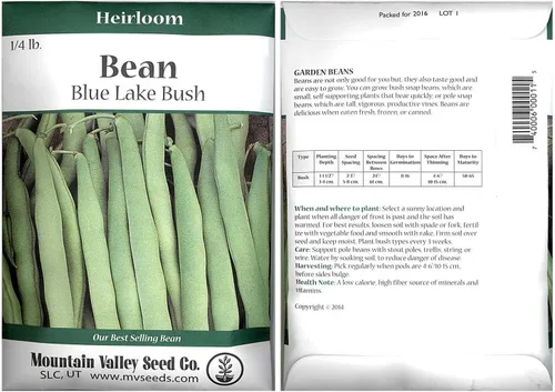Vista 10 de Mountain Valley Seed Co - Semillas de frijol Blue Lake Bush, 274 semillas sin OMG