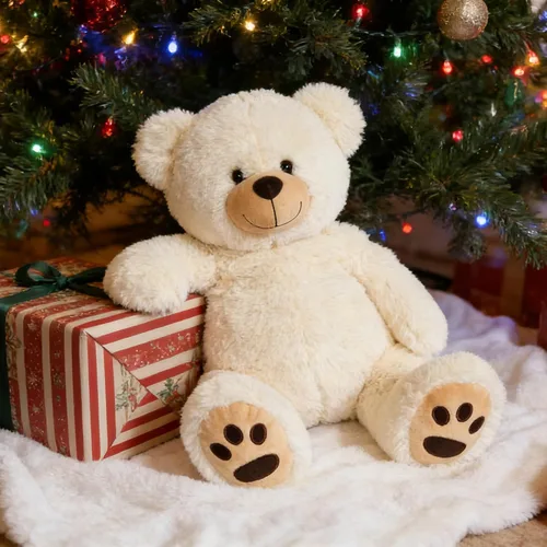 Vista 9 de LotFancy - Oso de peluche de 20.0 pulgadas, lindo oso de peluche con huellas, regalo para niños bebés pequeños en baby shower, cumpleaños Cute