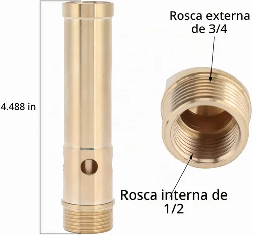 Vista 2 de Boquilla de fuente de burbujas de latón, rosca hembra G1/2 G3/4 rosca macho Rociador de estanque de estanque para biblioteca de parques