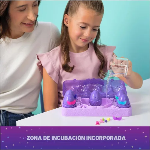 Vista 2 de Hatchimals Alive Neon Rainbow Egg Cartón y 5 huevos de revelación