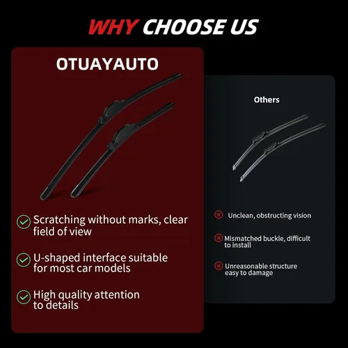 Vista 7 de OTUAYAUTO Escobillas Limpiaparabrisas Premium - Repuesto para Honda CRV 2007-2011 - Ajuste de Precisión, Rendimiento para Todo Clima, Escobillas