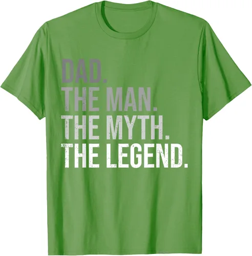Vista 20 de Camiseta para hombre con texto en inglés "Dad The Man The Myth The Legend", Negro, S