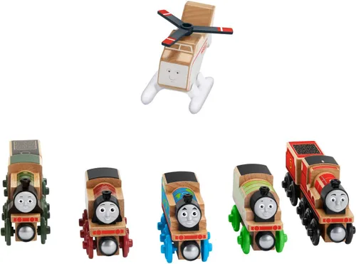 Vista 6 de Thomas & Friends Juego de construcción de madera, 5 en 1