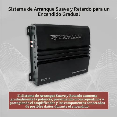 Vista 7 de Rockville RVA-M2 Amplificador de 2500 W pico/625 W CEA RMS