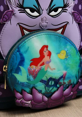 Vista 7 de Loungefly Disney Villains Scene Ursula Crystal Ball - Bolsa de hombro para mujer, doble correa, talla única