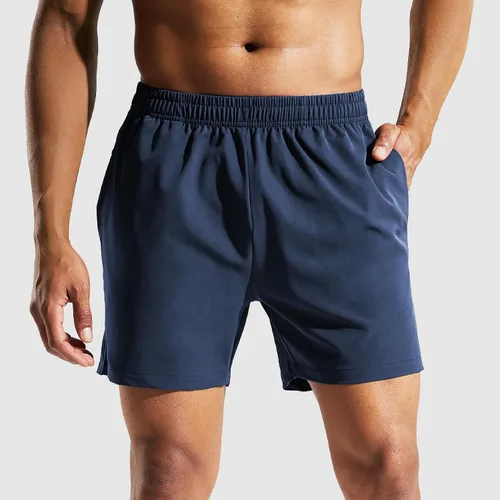 Vista 2 de Haimont Pantalones cortos deportivos para hombre de 5 pulgadas para gimnasio, deportes, entrenamiento activo con bolsillos, secado rápido