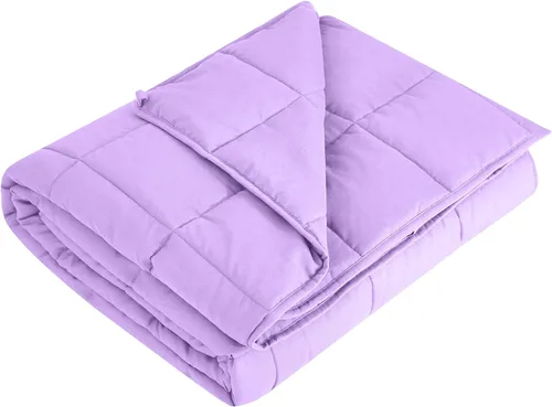 Vista 21 de L'AGRATY Manta con peso de 5 libras, para regazo, manta pequeña y portátil para adultos, refrescante, para viajar, relajarse y dormir, para todas