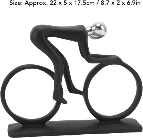 Vista 7 de Adorno de bicicleta, escultura artística, decoración del hogar, estatua de deportes, hobby, adorno de bicicleta, estatua de metal, decoración