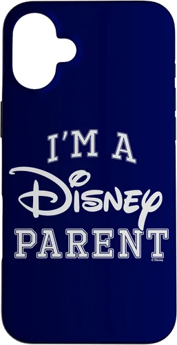 Vista 22 de iPhone 16 Disney I'm A Disney Parent Collegiate Big Text Logo Case