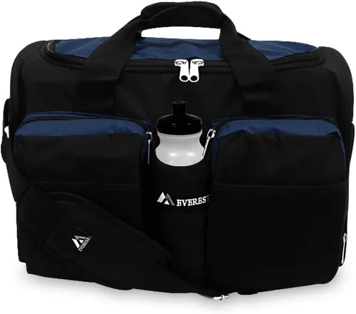 Vista 6 de Everest Gimnasio bolsa con bolsillo para ropa húmeda, Marino), S223-NYBK