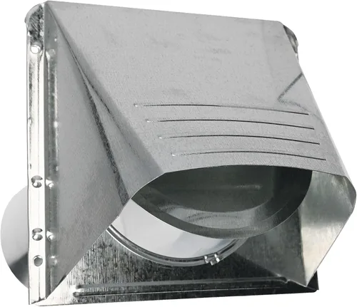 Vista 5 de Deflecto Ventilación para secadora, campana de ventilación galvanizada de boca ancha con tubo, plata, 4 pulgadas (GVH4NR), GRIS