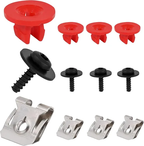 Vista 8 de 10 Juegos de Tornillos, Pernos, Tuercas y Clips T30 para Protector Contra Salpicaduras del Motor y Cubierta Inferior, Kit de Clips de Tuercas