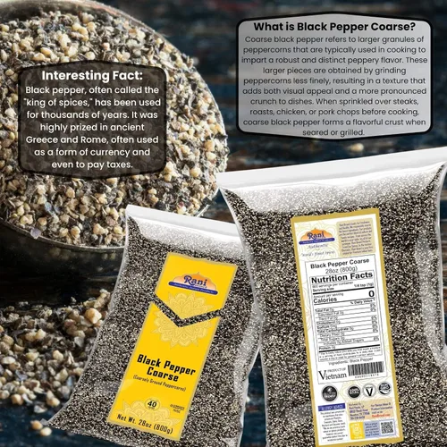 Vista 5 de Rani - Pimienta negra molida gruesa de 28 mallas (molienda de mesa) 28 onzas (1.75 libras) 28.22 oz ~ Todo natural Vegano Apto para gluten Sin
