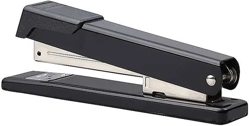 Vista 4 de Bostitch Office Grapadora clásica de escritorio de metal, capacidad para 20 hojas, doble engrapado, se abre para pegar, tira completa, negro