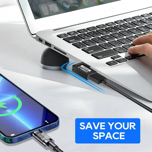 Vista 6 de UCEC Adaptador USB de 90 grados, adaptador de ángulo recto USB 3.2, ángulo izquierdo y recto horizontal USB A macho a USB A hembra, conector