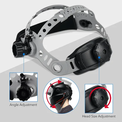 Vista 3 de TRQWH Replacement Welding Helmet Headgear Adjustable Welding Hood Headgear with Sweatband Welder Helmet Accessories