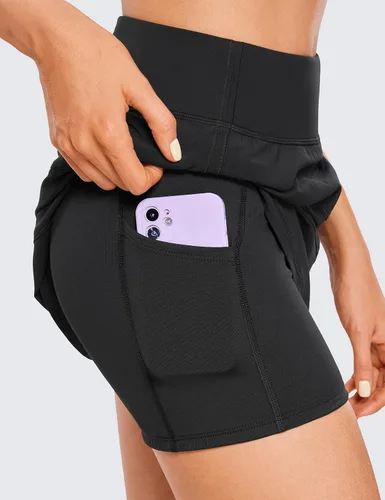 Vista 4 de CRZ YOGA Womens High Waisted Tennis Skirts with 3 Pockets Golf Skirts A Line Lightweight Cute Athletic Casual Skorts