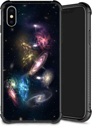 Vista 21 de Funda compatible con iPhone Xs, diseño de plexiglás X para niños y hombres, diseño de lobo malo, a prueba de golpes, antiarañazos, para iPhone X/Xs