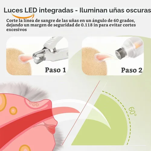 Vista 6 de Molinillo de uñas para perros 2 en 1 y cortaúñas para perros para Blanco