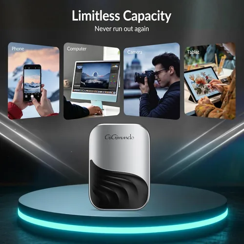 Vista 12 de GiGimundo SSD portátil magnético de 2 TB, SSD externo de hasta 2000 MB/s con USB-C 3.2 Gen 2x2, 4K ProRes HDR Record and Store, unidades de estado