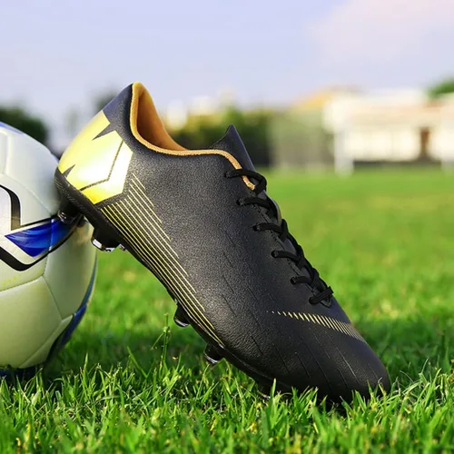 Vista 6 de WCCICSS Zapatos de fútbol para hombre zapatos de fútbol con tacos para adultos césped firme deportes al aire libre
