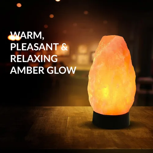 Vista 4 de Himalayan Glow Lámpara de sal - Lámpara de sal multicolor USB del Himalaya con control de atenuador Bombilla LED Base de plástico Brillo
