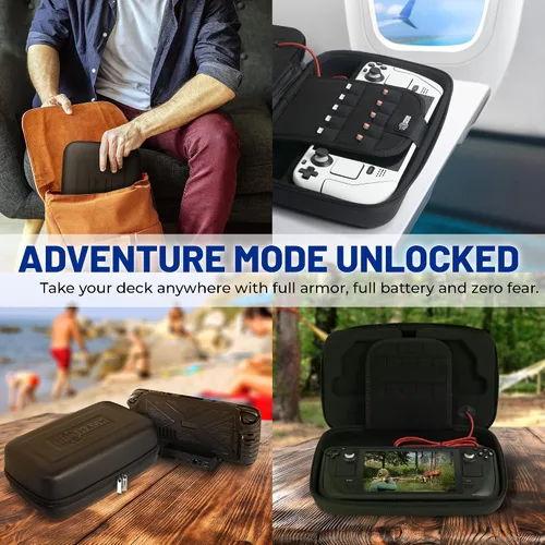 Vista 7 de JUBMACH Steam Deck Carrying Case Compatible with Steam Deck Cover TPU - Protective Case for Steam Deck Console & Accessories Non-slip Shockproof