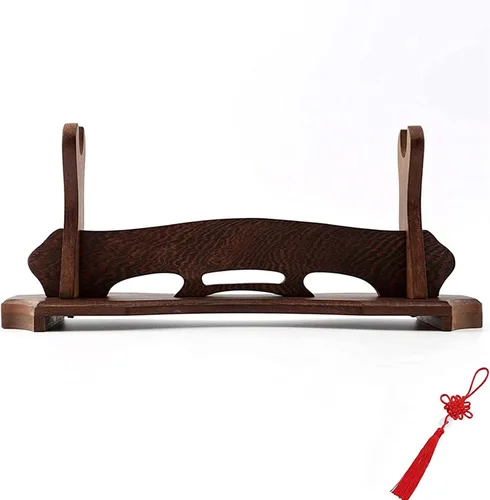 Vista 3 de Weapon Rack Sword Hook Weapon Stand Sword Stand Sword Holder Martial Arts Samurai Sword Katana Holder Stand Dispaly 1 Layer Sword Rack