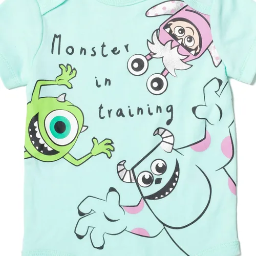 Vista 6 de Disney Pixar Monsters Inc. Sully Boo Mike - Conjunto de 3 piezas para bebé mono y sombrero