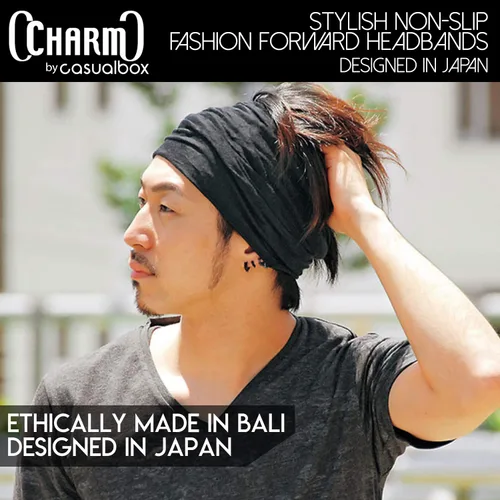Vista 5 de Bandana elástica de Casualbox, estilo japonés, para cabello largo, rastas, pañuelo para cabeza, unisex, Talla libre, Granate