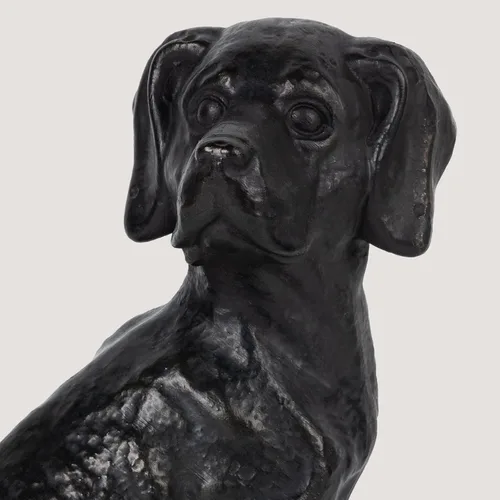 Vista 4 de Sujetalibros decorativos para estantes, sujetalibros con forma de perro para libros pesados, estatuas de labrador retriever como sujetalibros