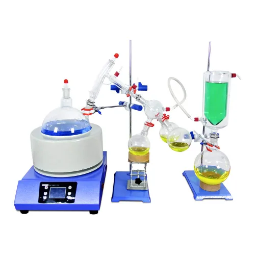 Vista 10 de HNZXIB Extractor de destilación molecular de laboratorio de 10L de destilación de trayectoria corta con manto magnético de agitación y calefacción