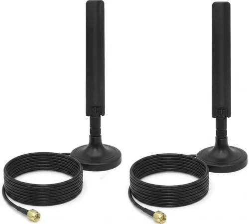 Vista 8 de 10dBi 5G 4G LTE Antena TS9 Magnética Paquete de 2 MIMO para Nighthawk M6 M5